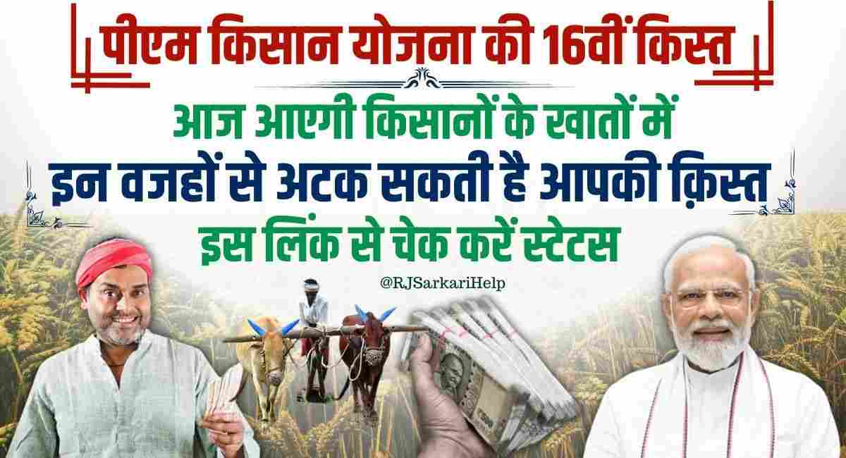 PM Kisan Yojana 16th Installment Date